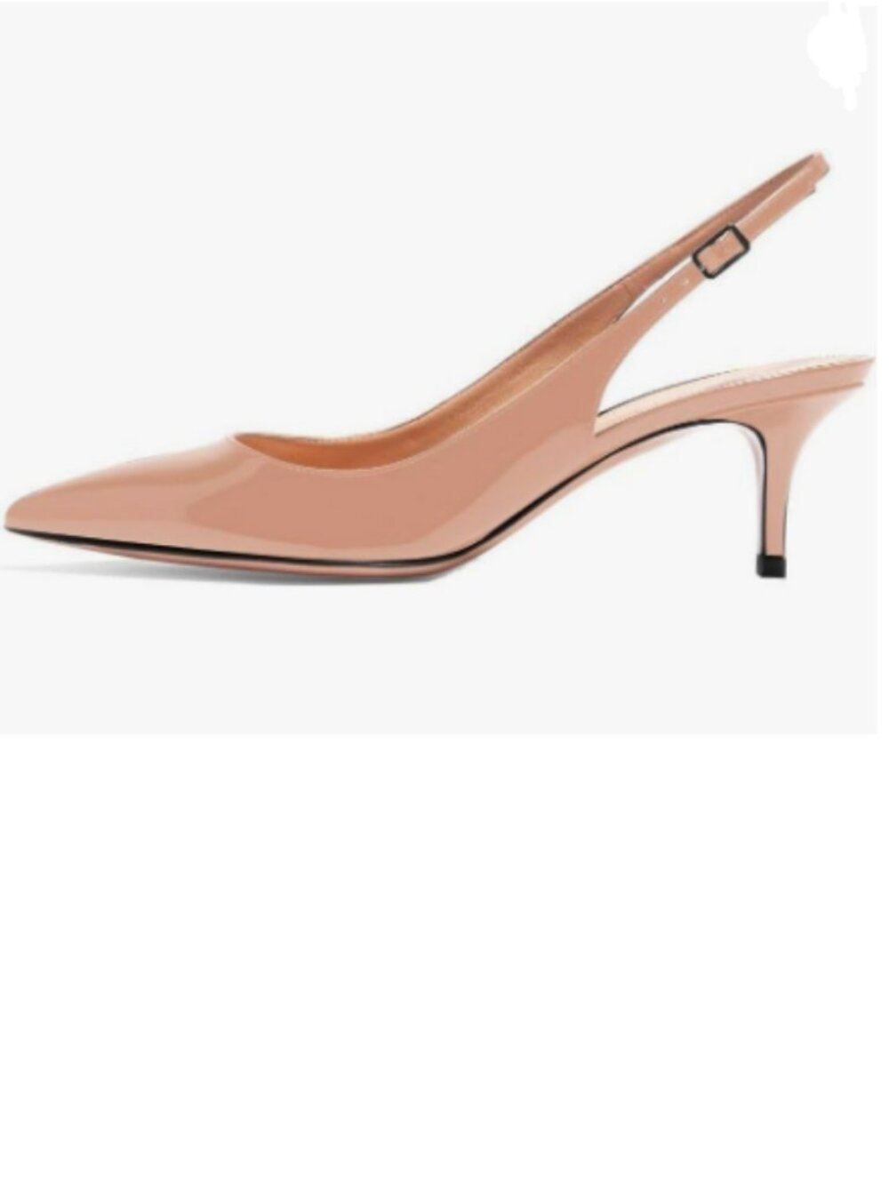 FSJ Nude Slingback Pumps High Heels Sandals Pointy Toe Comfortable Formal Shoes